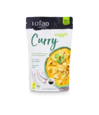 Lotao Veggie Curry, der veganen Curry Sauce mit puren Jackfruit Stücken als natürlicher Fleischersatz